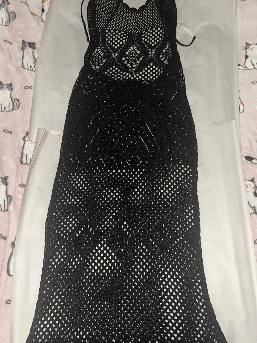 Cupshe x Vanessa Hudgens "Adventure" Crochet Tie-Back Swim Cover-Up Maxi Dress